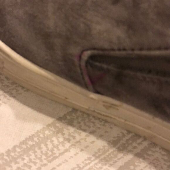Steve Madden Suede Sand Colored Slip On Sneakers - Picture 4 of 7